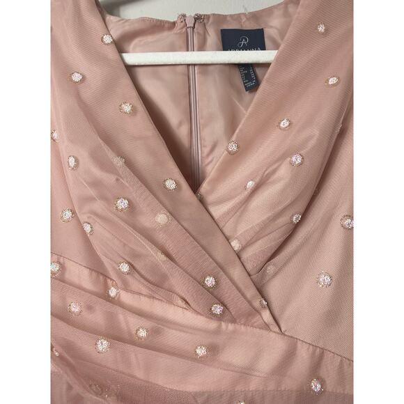 NWT ADRIANNA PAPELL DRESS GOWN 4 PINK FORMAL EVENING WEDDING GUEST BRIDESMAID - Picture 10 of 16